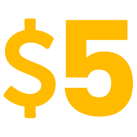 5$ Deposit